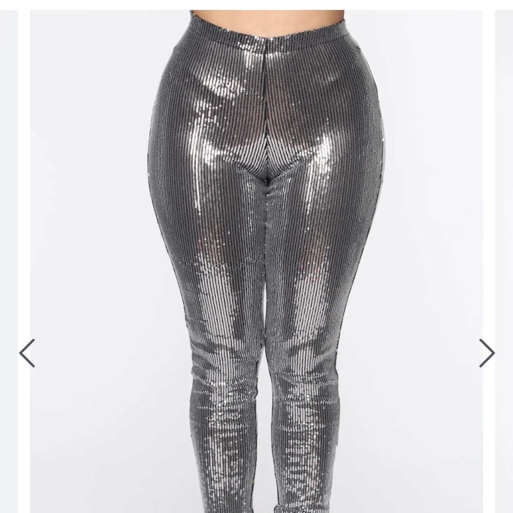 silver sequin leggings